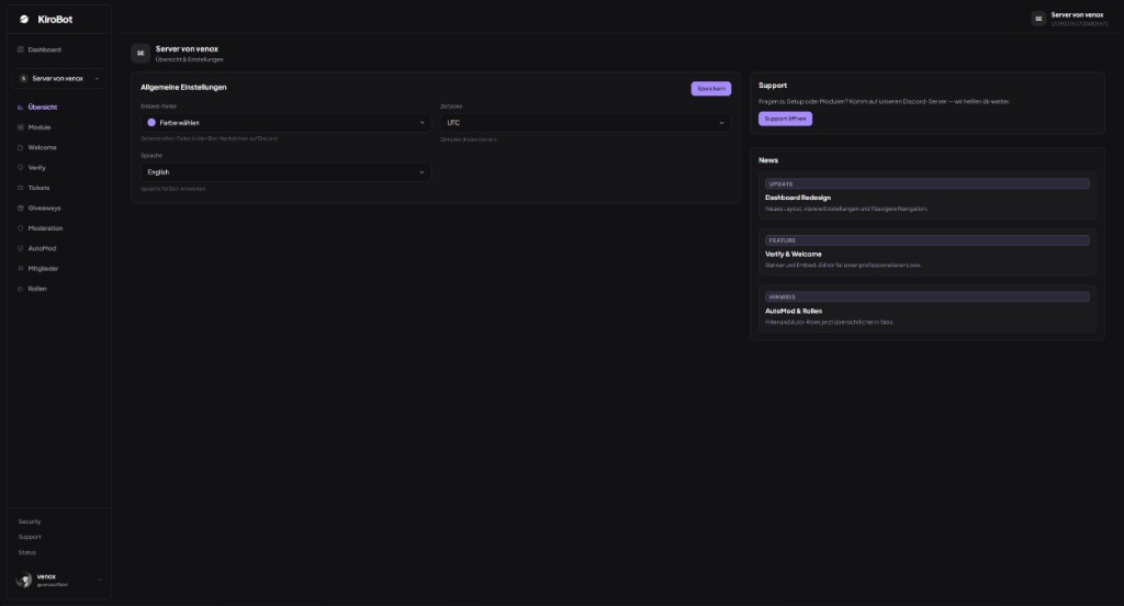 KiroBot Dashboard